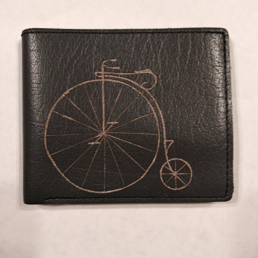 Marc Simard Broundoor Artisan Men's Wallet Brown Leather Hand Etched Signed New